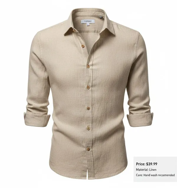 Produit Linen Button-Up Shirt Image